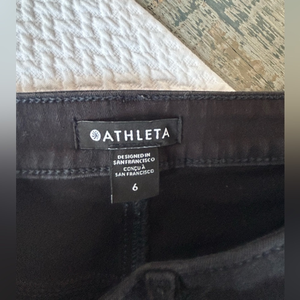 Athleta Black Stretch Jeans Like New Size 6 - Picture 3 of 6